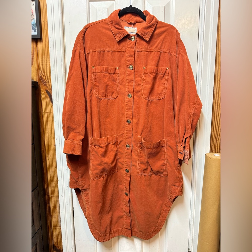 Pilcro Terracotta Corduroy Shirt